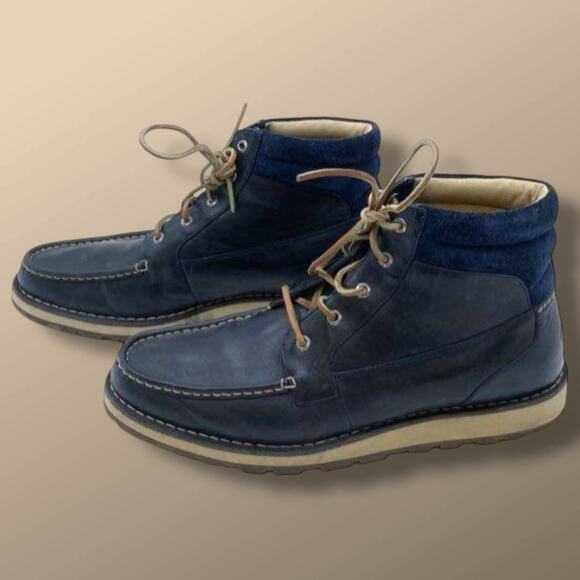 Men's Size 13 SPERRY Dockyard Navy Blue Leather Sport Boots Excellent Condition - Picture 4 of 6